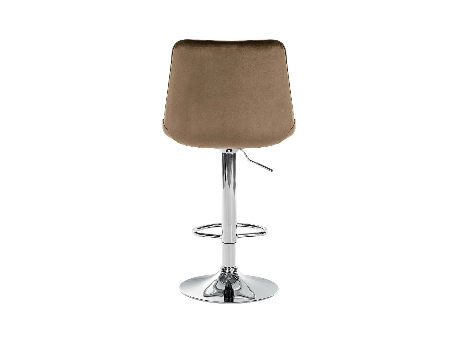 Tabouret de bar - Velours & Chrome - Marron - Toni