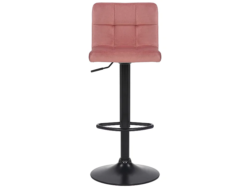 Lot de 2  Tabouret de bar - Velours & Blanc - Rose - Feni
