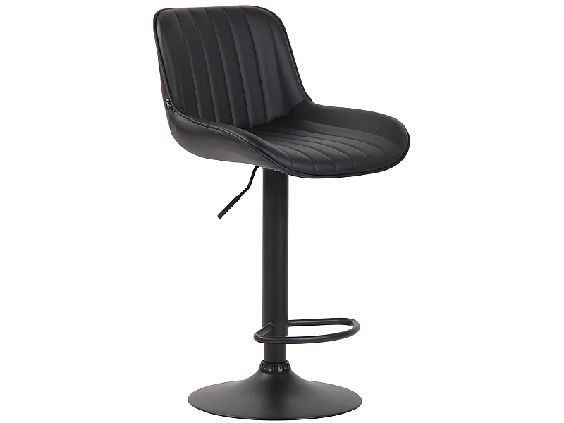 Tabourets de bar - Similicuir & Métal - Noir - Lentini