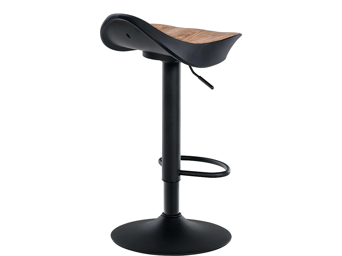 Lot de 2 Tabourets de bar - Similicuir & Métal - Nature - Alisson