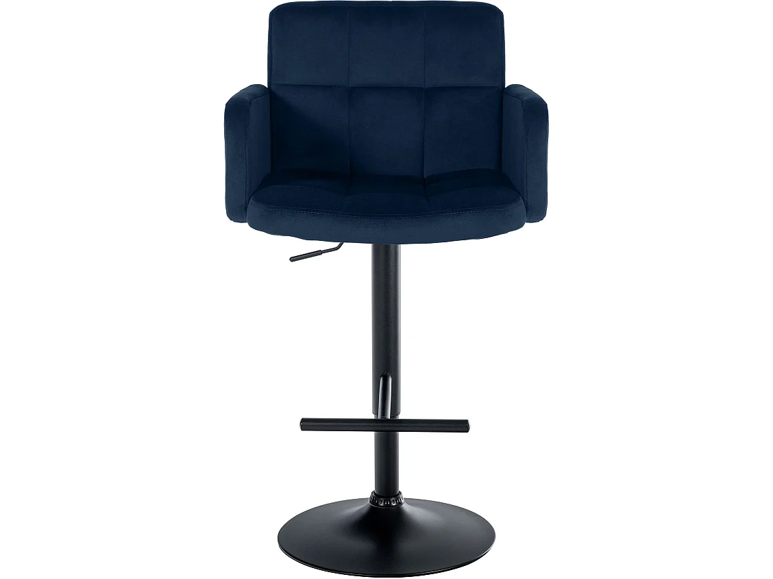 Tabouret de bar - Velours & Noir - Bleu - Los Angeles
