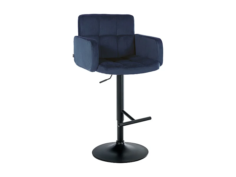 Tabouret de bar - Velours & Métal - Bleu - Los Angeles