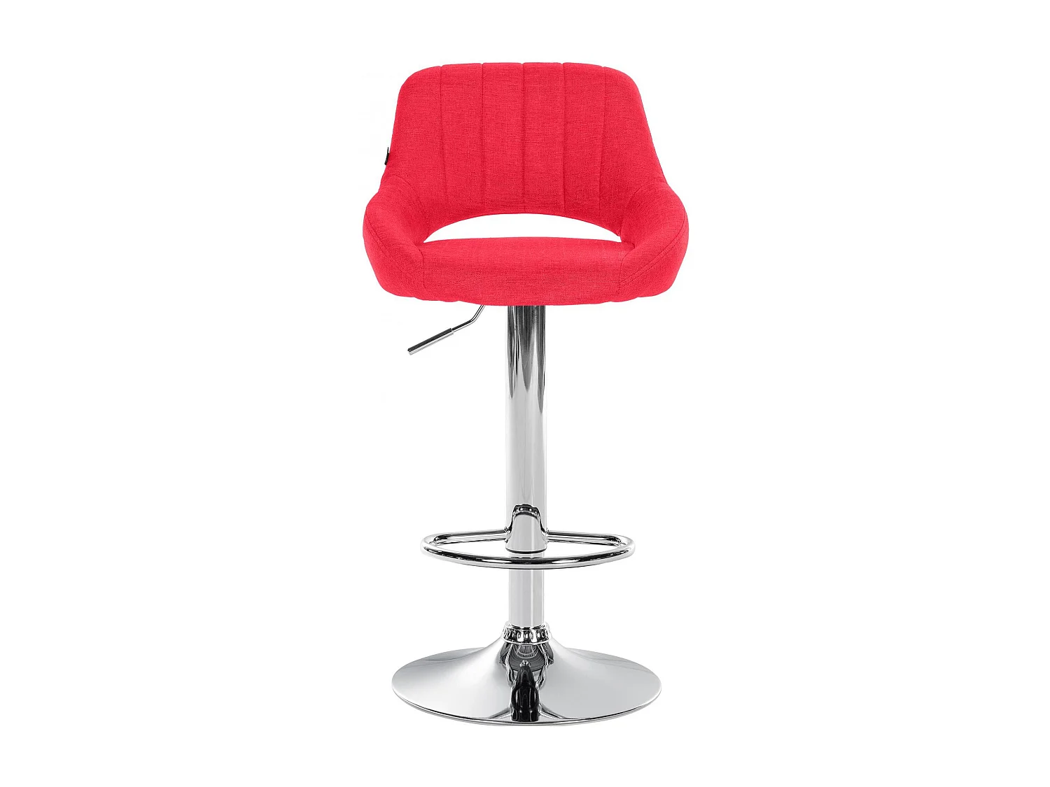 Tabouret de bar - Tissu & Métal - Rouge - Milet