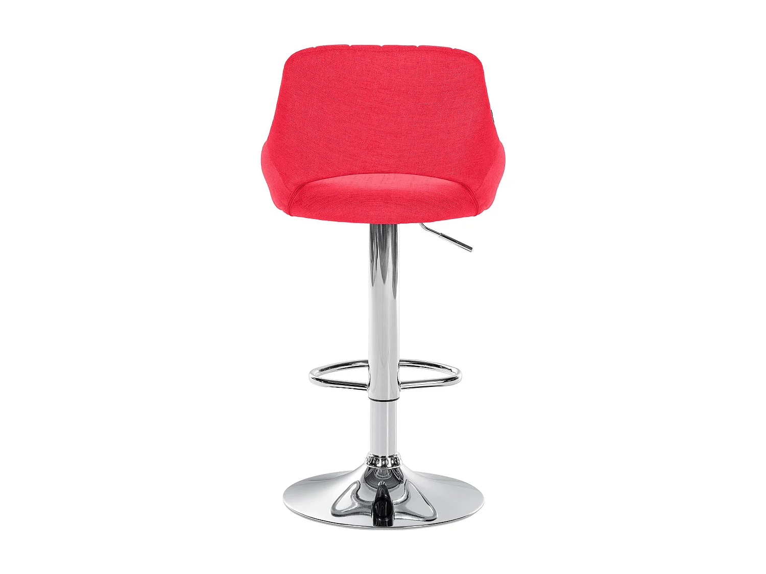 Tabouret de bar - Tissu & Métal - Rouge - Milet