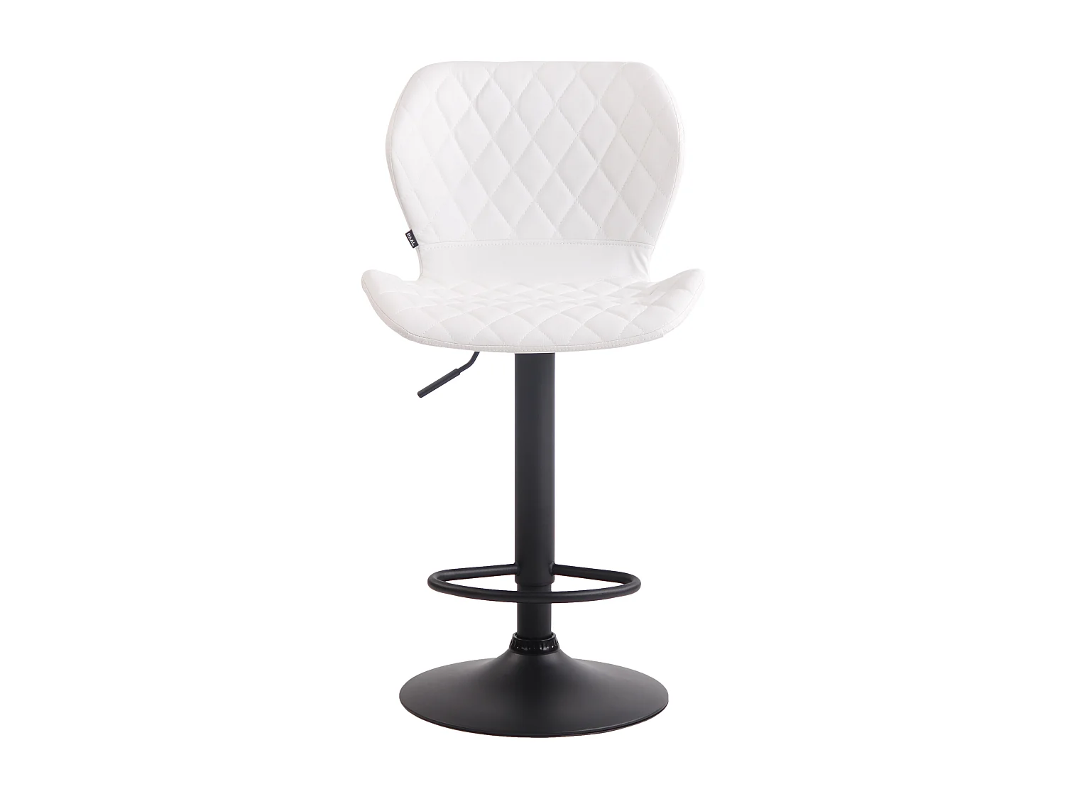 Lot de 2 Tabourets de bar - Similicuir & Métal - Blanc - Cork