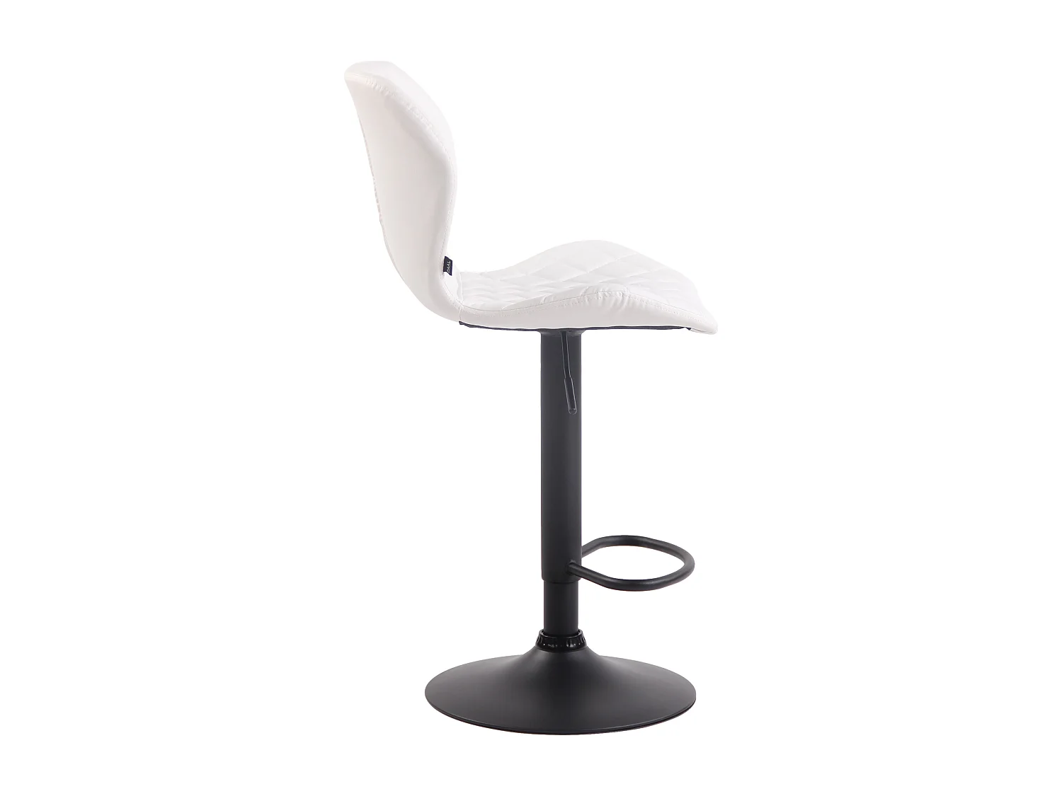 Lot de 2 Tabourets de bar - Similicuir & Métal - Blanc - Cork