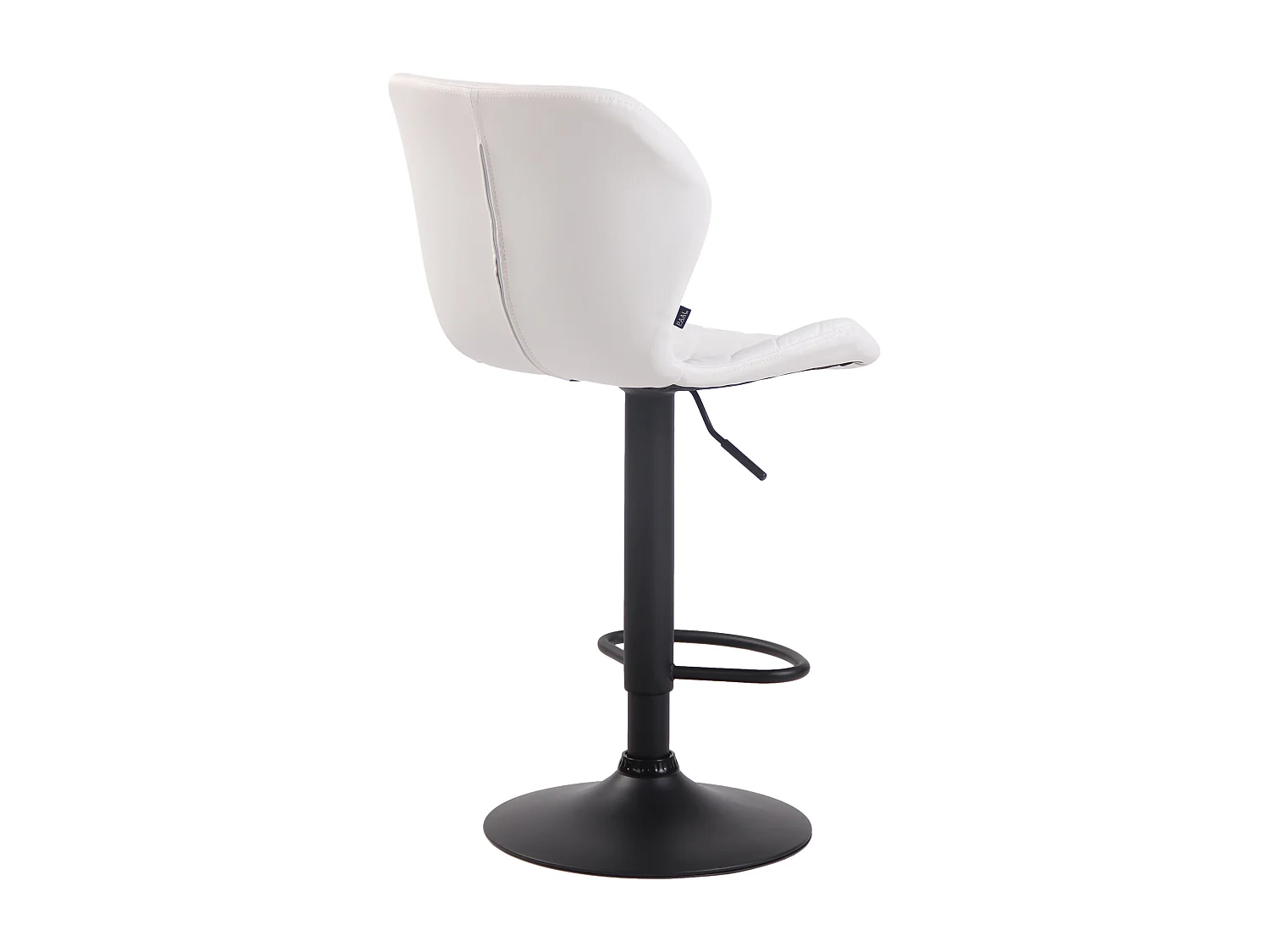 Lot de 2 Tabourets de bar - Similicuir & Métal - Blanc - Cork