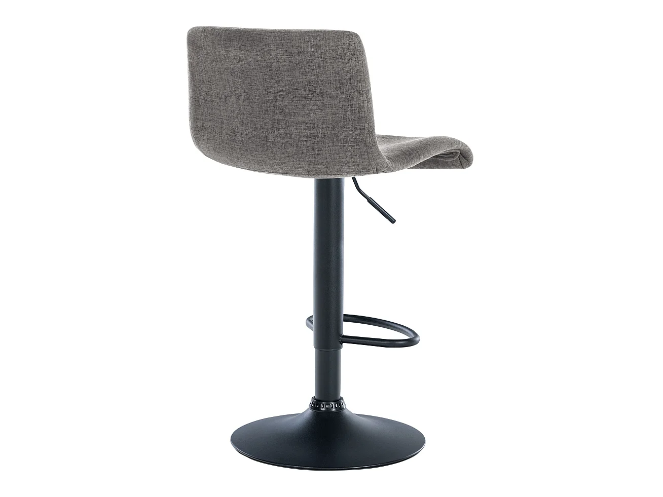 Barhocker - Stoff & Metall matt schwarz - hellgrau - Branford