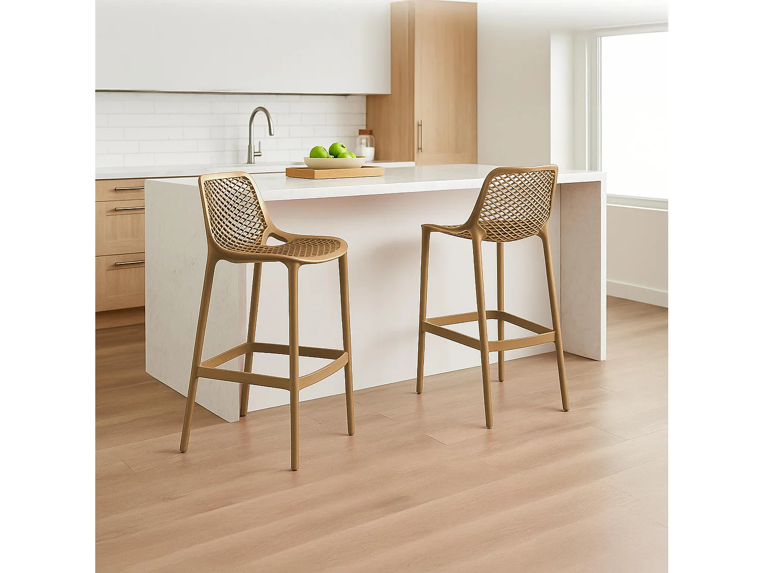 Lot de 2  Tabouret de bar - Plastique - Boue - Air