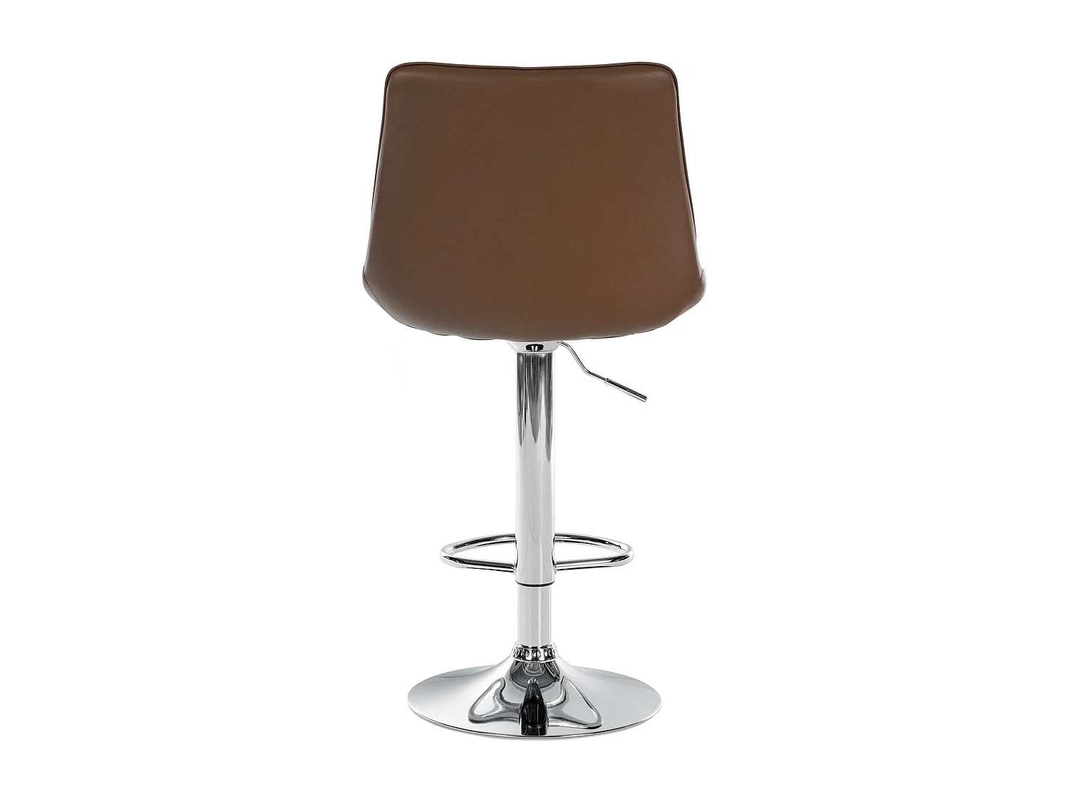 Tabouret de bar - Similicuir & Chrome - Marron - Toni