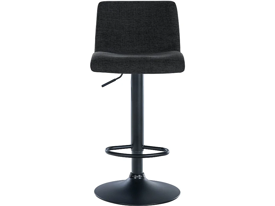 Tabourets de bar - Tissu & Métal noir mat - Noir - Branford