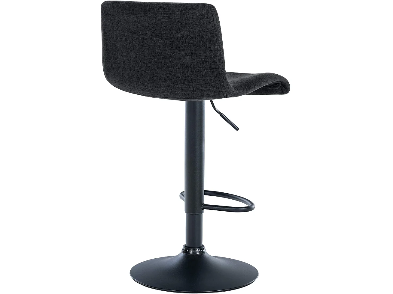 Tabourets de bar - Tissu & Métal noir mat - Noir - Branford