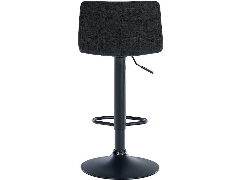 Tabourets de bar - Tissu & Métal noir mat - Noir - Branford