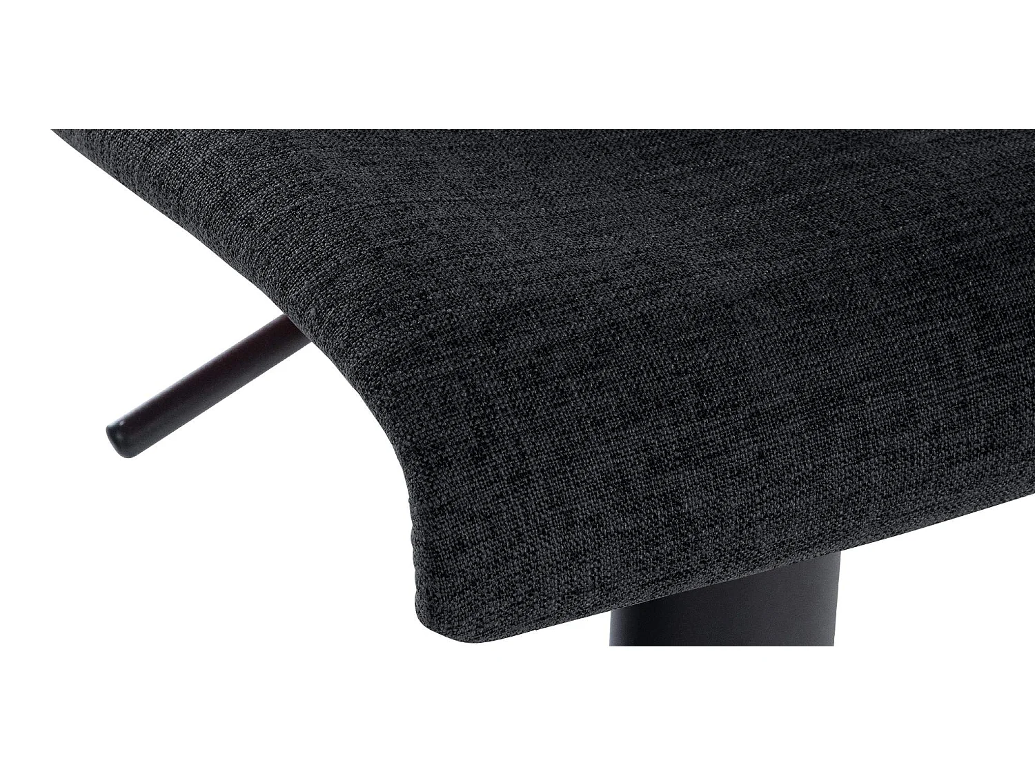 Tabourets de bar - Tissu & Métal noir mat - Noir - Branford