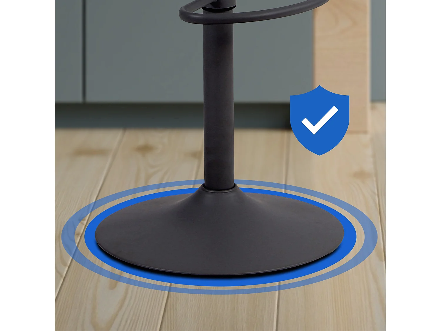 Set van 4  Barkruk - Kunststof - zwart - Aveiro