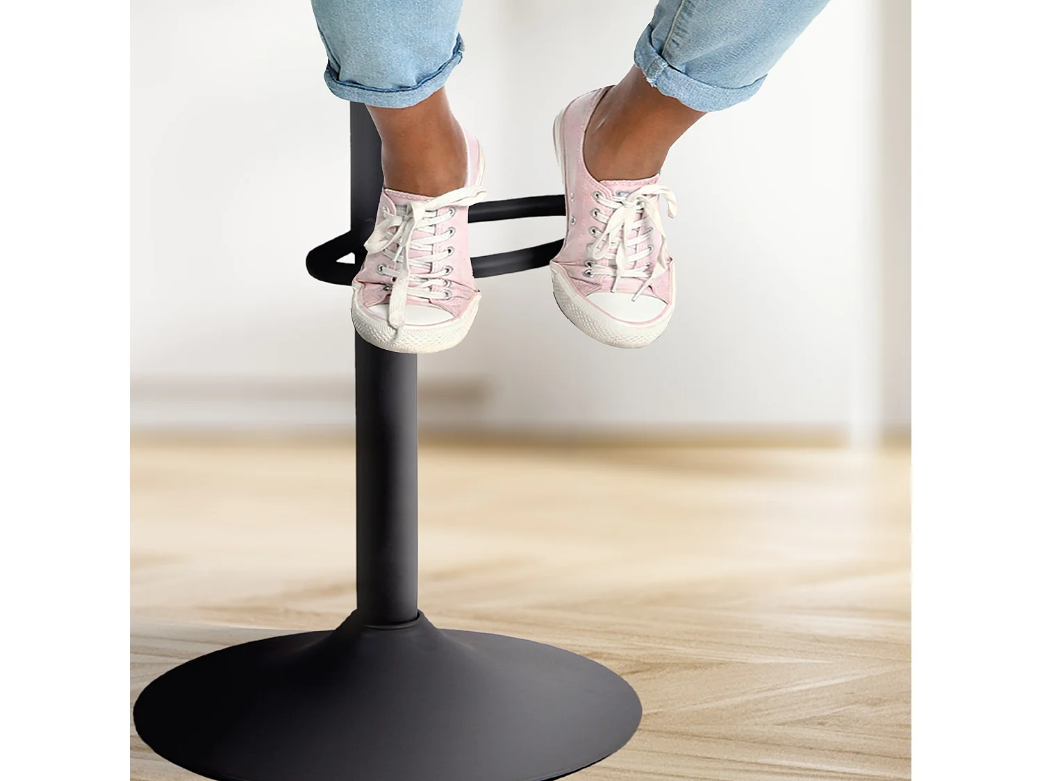 Lot de 4  Tabouret de bar - Plastique - Noir - Aveiro