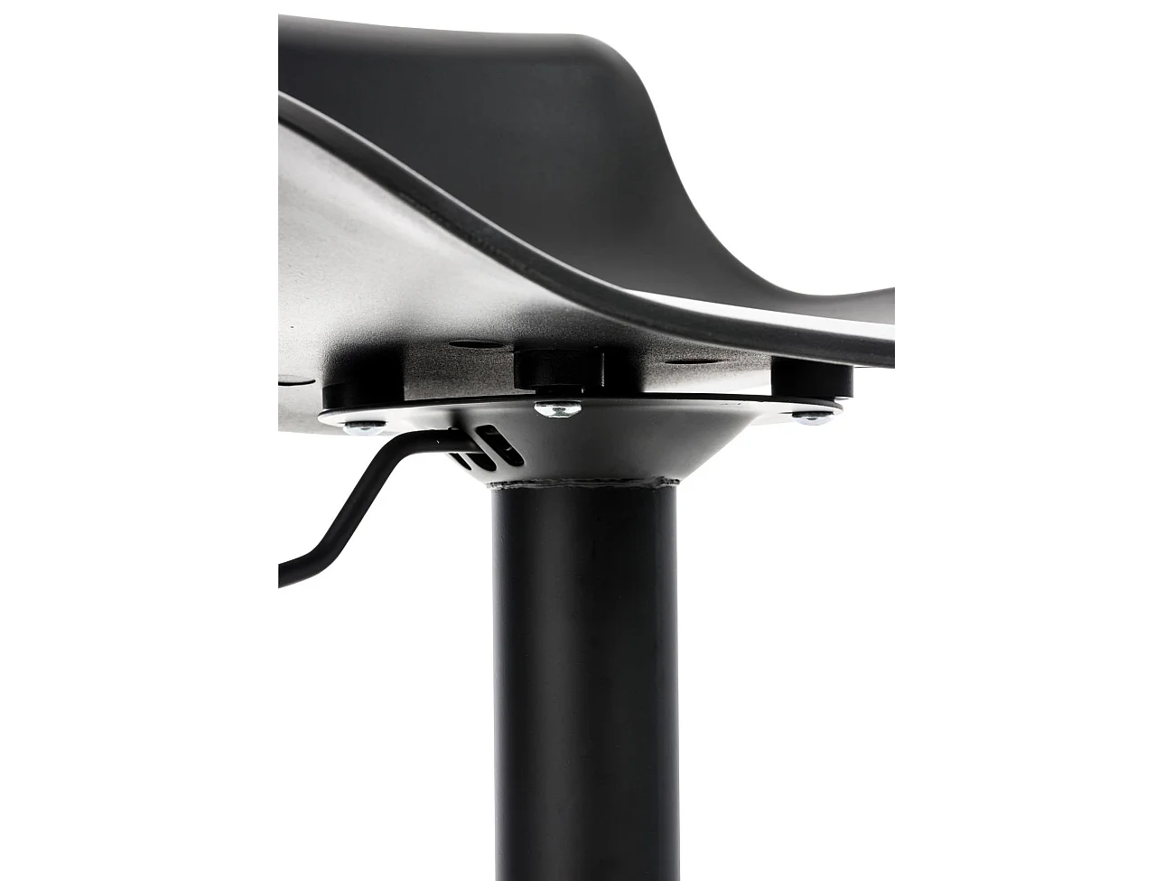 Lot de 4  Tabouret de bar - Plastique - Noir - Aveiro