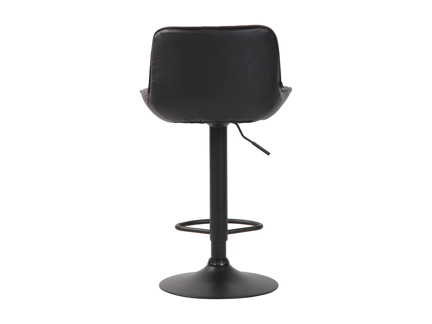 Lot de 2 Tabourets de bar - Similicuir & Métal - Noir - Lentini