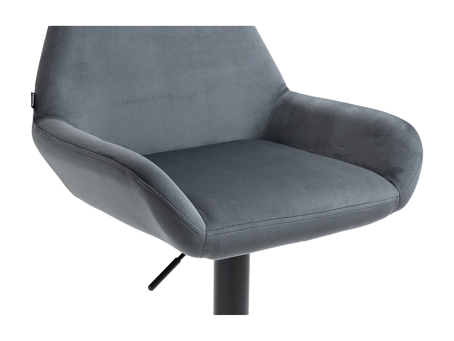 Lot de 2  Tabouret de bar - Velours - Gris foncé - Braga