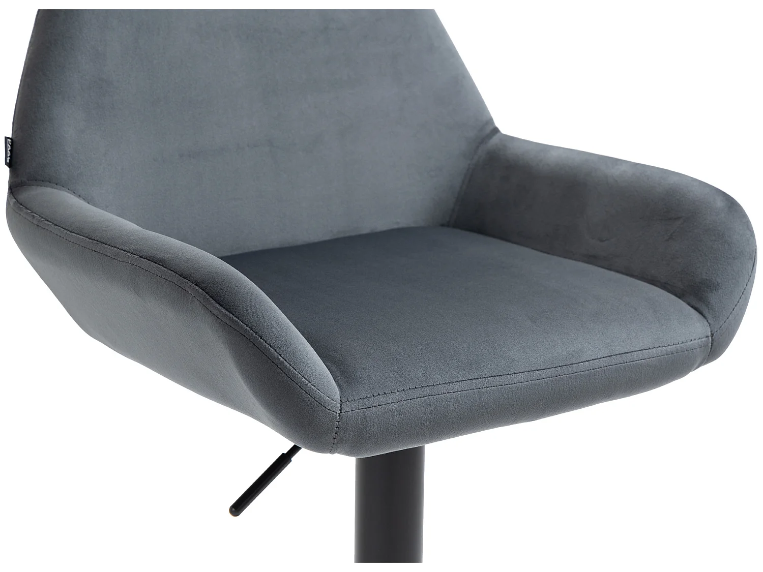 Lot de 2  Tabouret de bar - Velours - Gris foncé - Braga