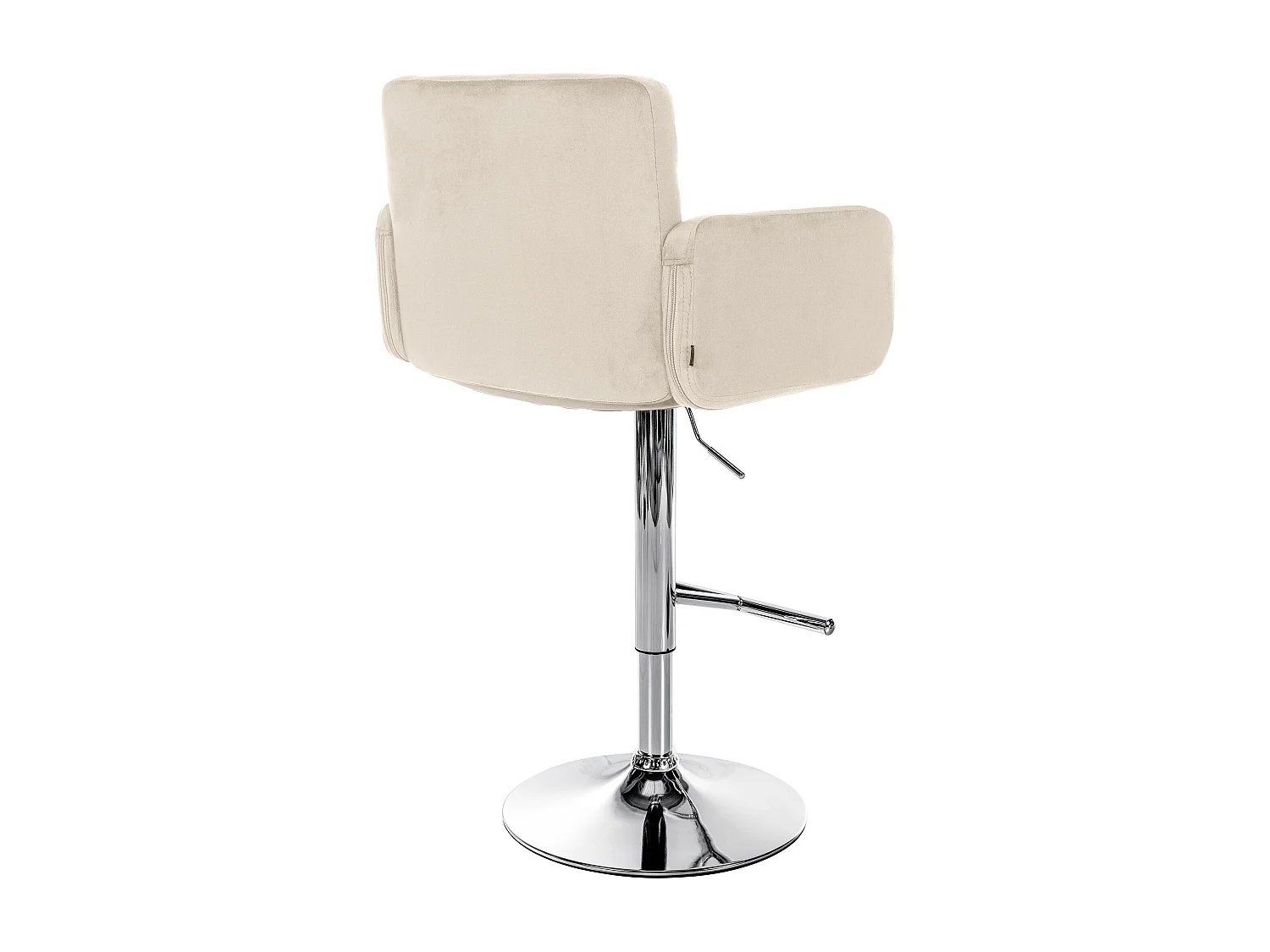 Tabouret de bar - Velours & Métal - Crème - Los Angeles