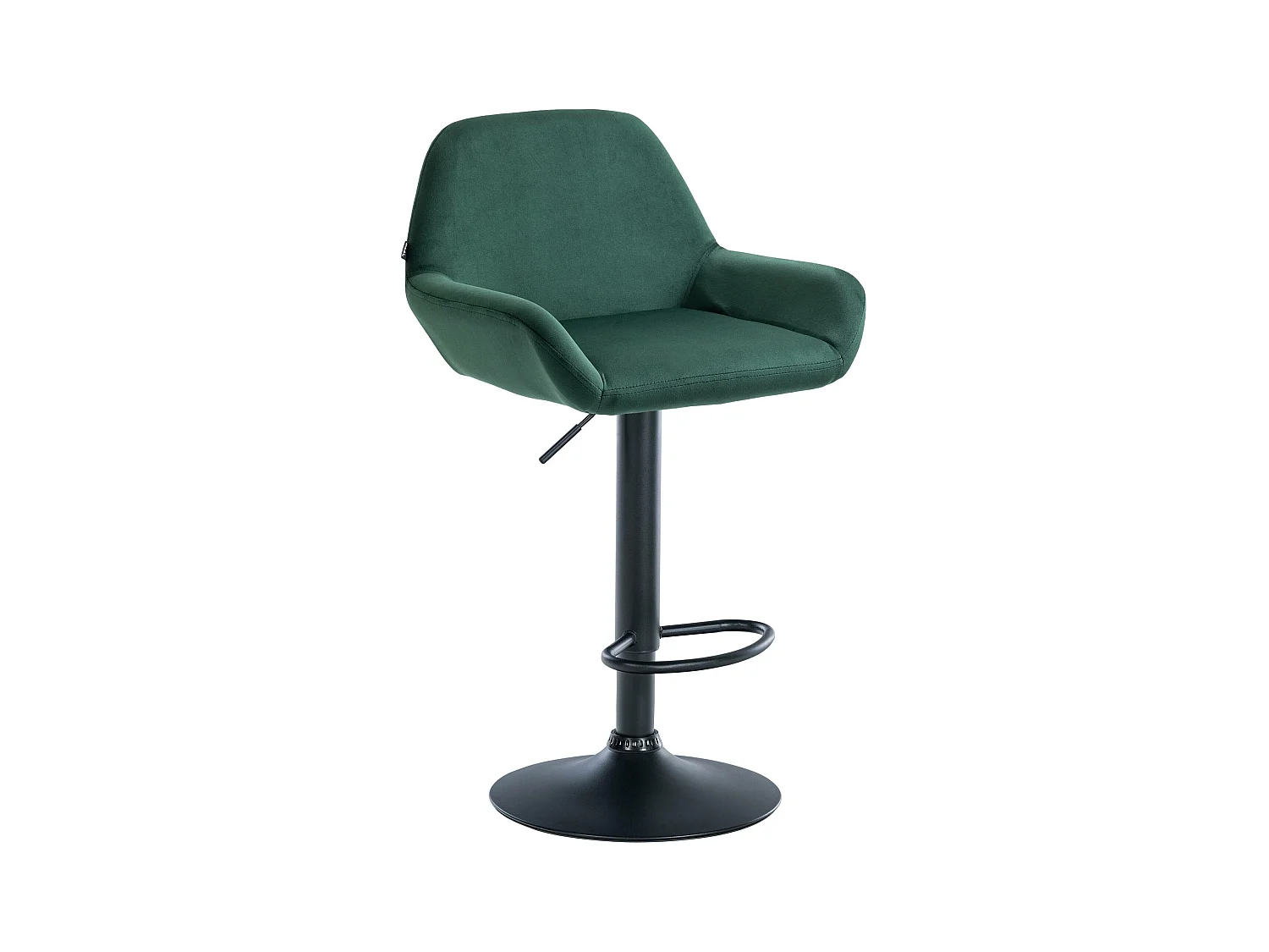 Tabouret de bar - Velours & Noir - Vert foncé - Braga