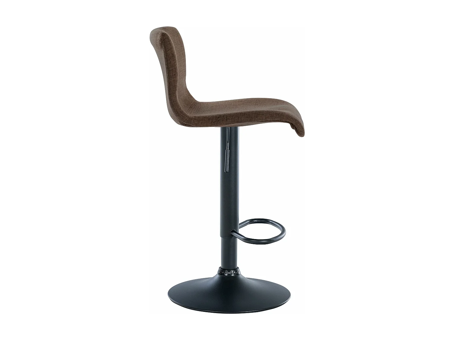 Lot de 2  Tabouret de bar - Tissu & Métal - Marron - Branford