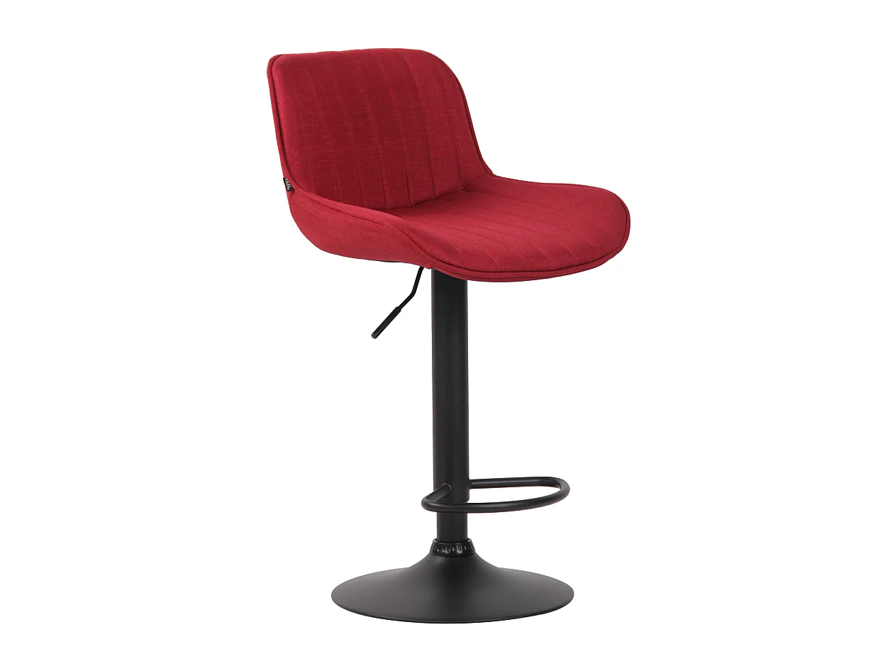 Tabourets de bar - Tissu & Métal - Rouge - Lentini