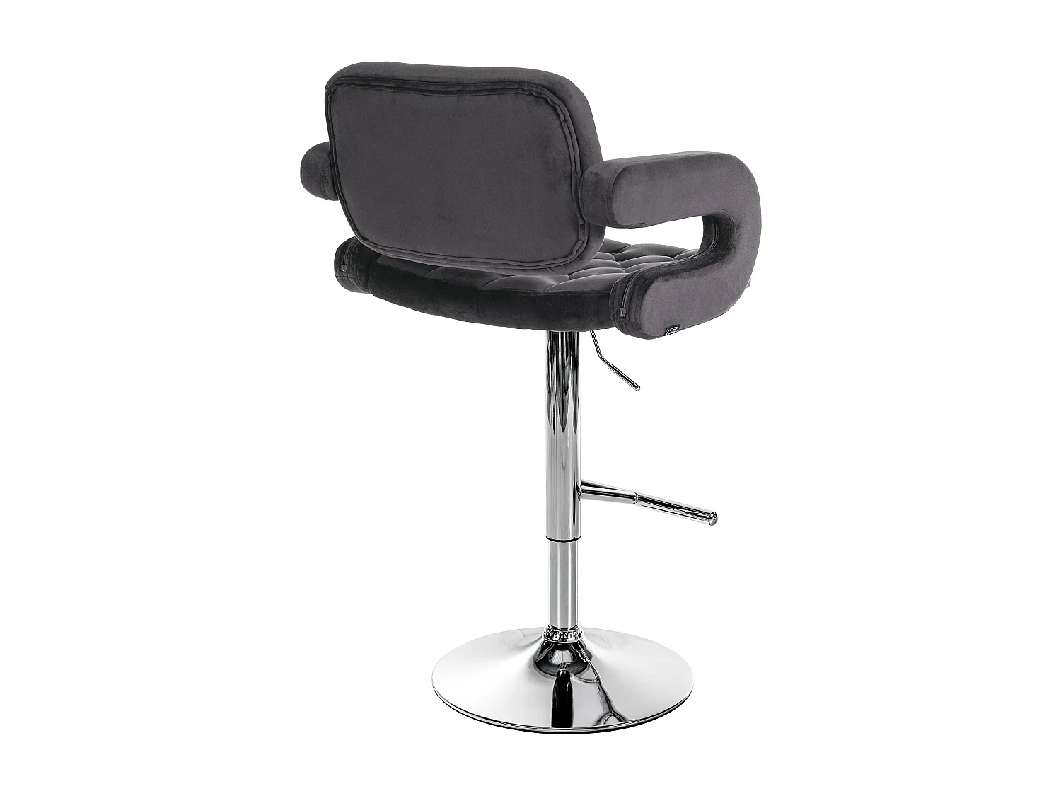 Tabouret de bar - Velours - Gris foncé - Dublin