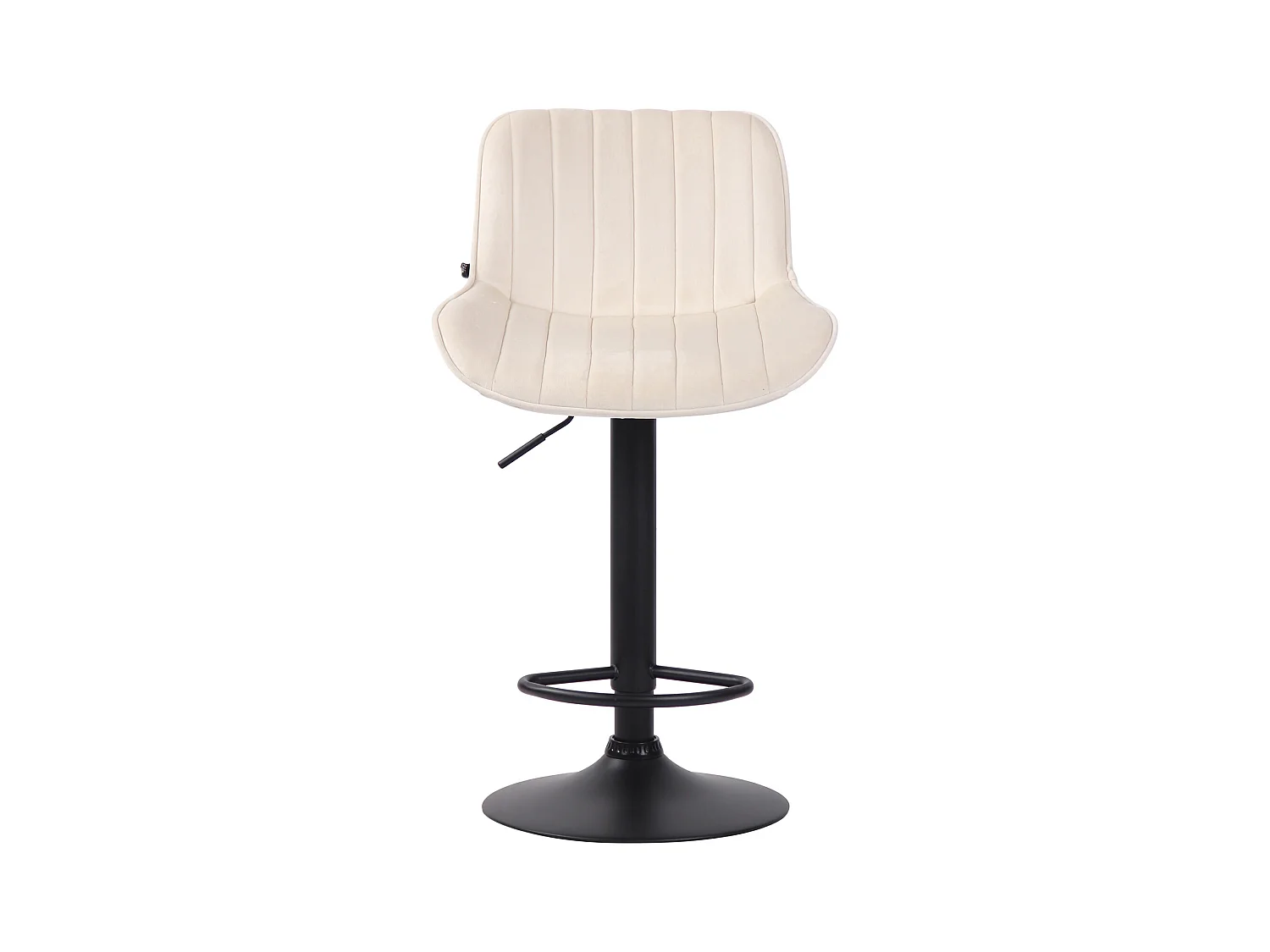 2er Set Barhocker - Samt & Metall - creme - Lentini