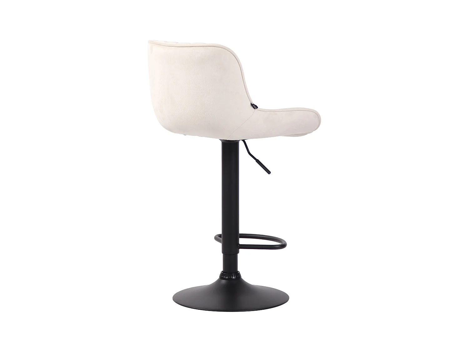 2er Set Barhocker - Samt & Metall - creme - Lentini