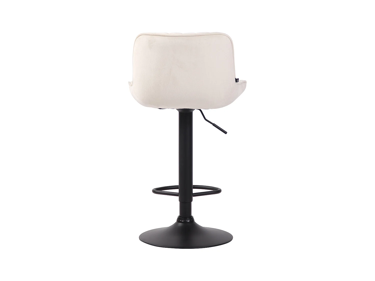 2er Set Barhocker - Samt & Metall - creme - Lentini
