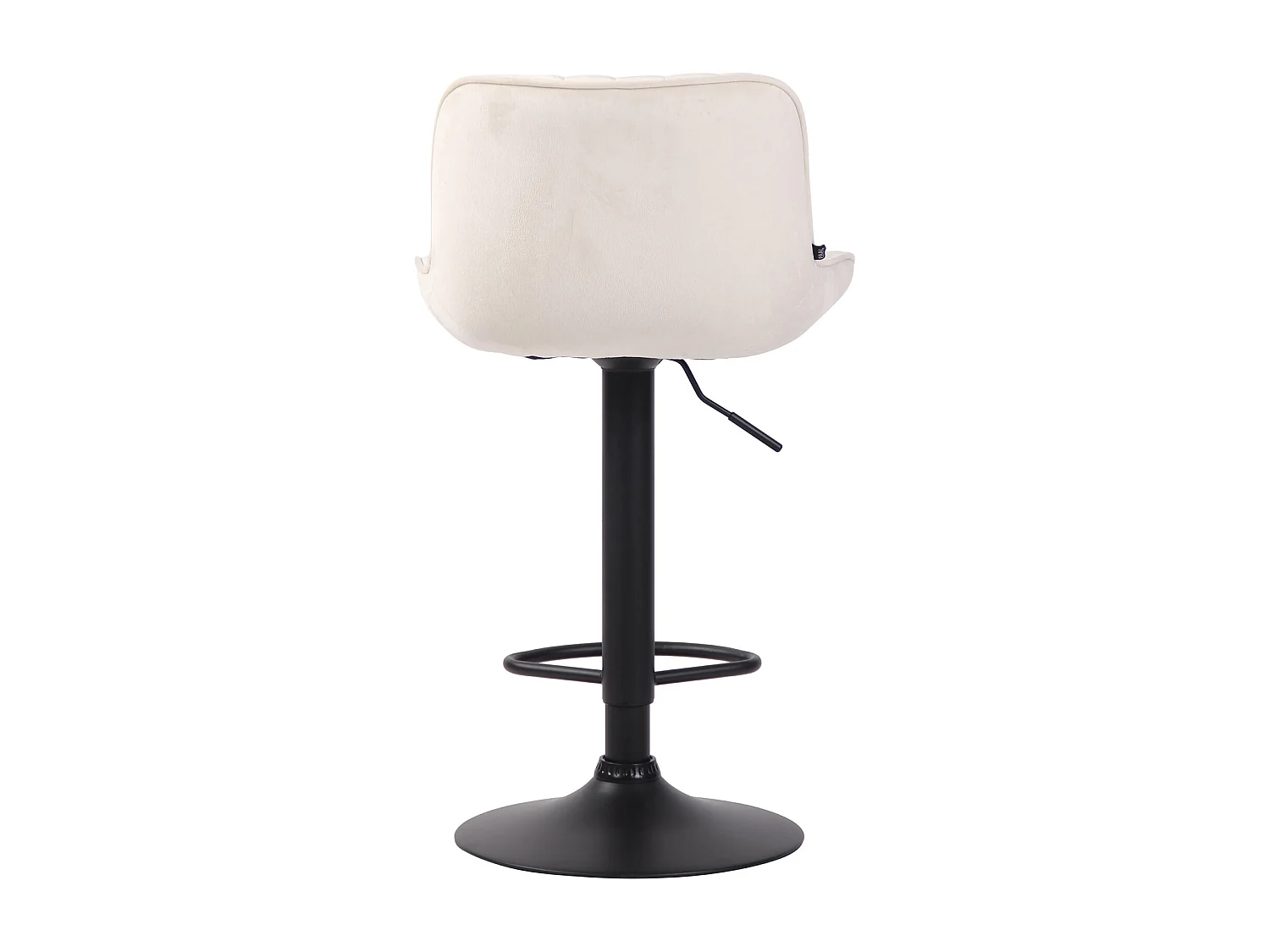 Lot de 2 Tabourets de bar - Velours & Métal - Crème - Lentini