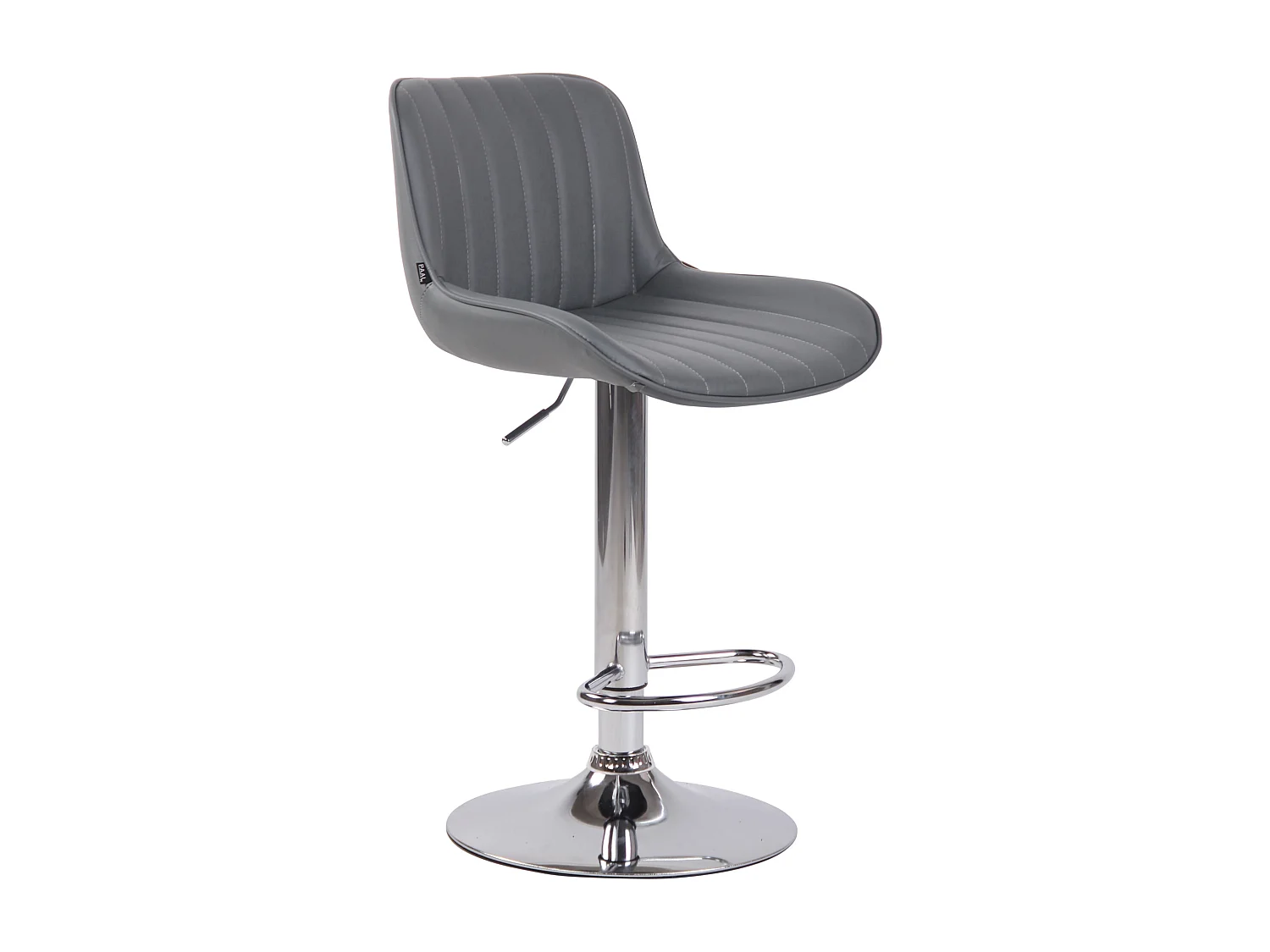 2er Set Barhocker - Kunstleder & Metall - grau - Lentini