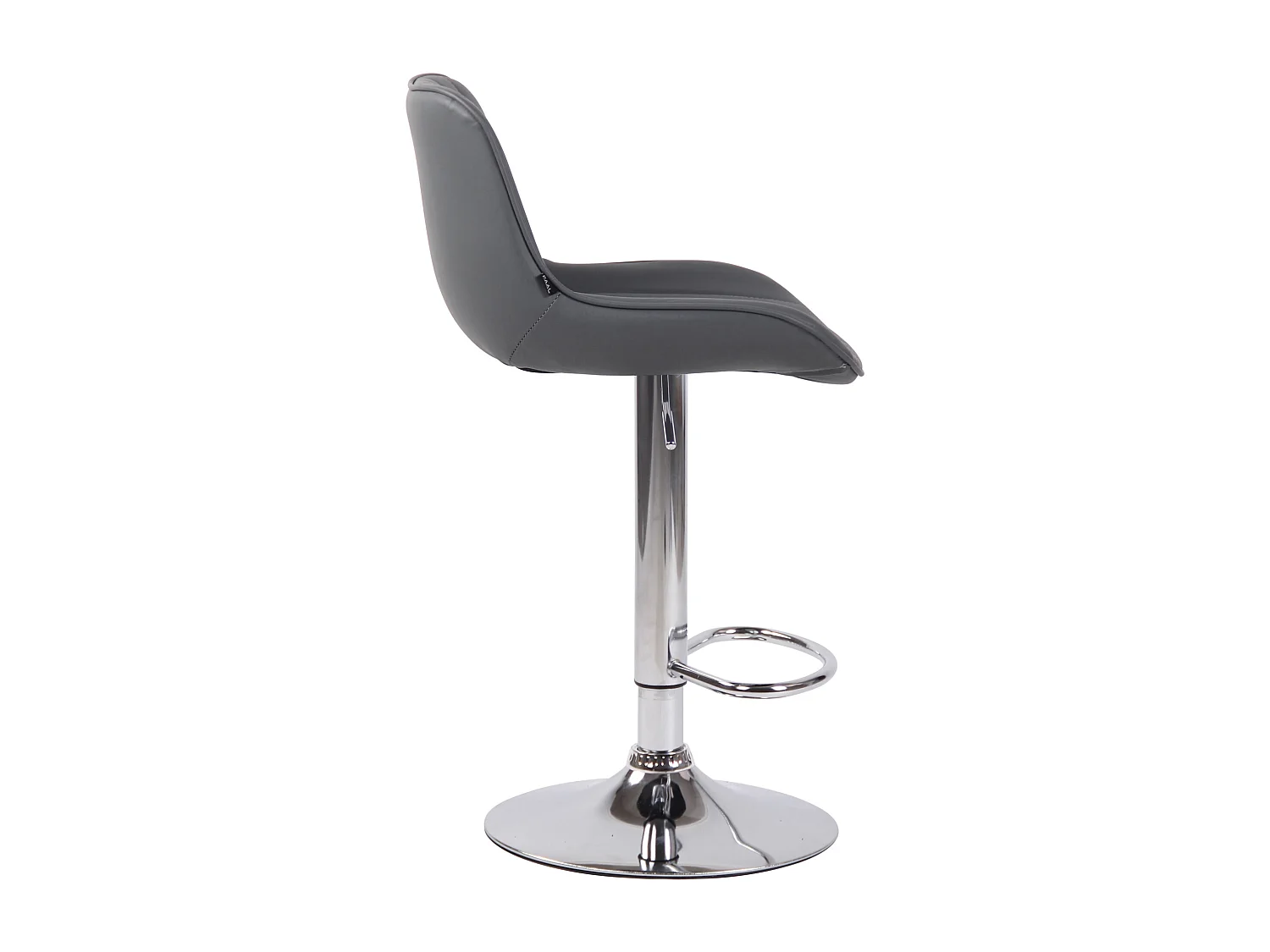 2er Set Barhocker - Kunstleder & Metall - grau - Lentini