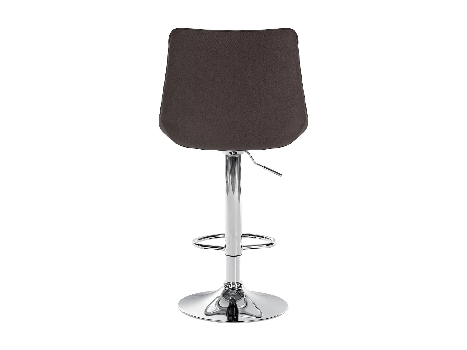 Tabouret de bar - Tissu & Chrome - Taupe - Toni