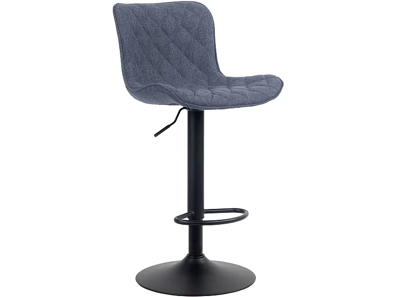 Tabourets de bar - Tissu & Métal - Bleu - Emma