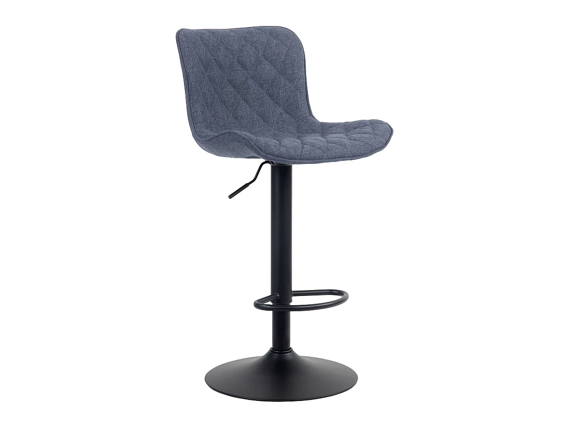Tabourets de bar - Tissu & Métal - Bleu - Emma