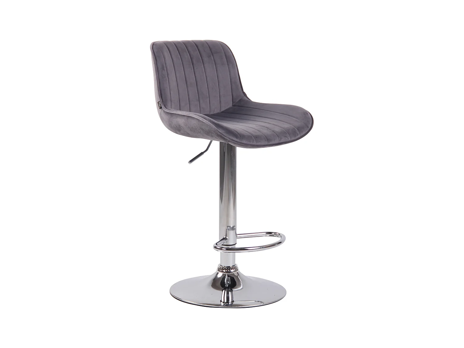 Tabourets de bar - Velours & Métal - Gris foncé - Lentini