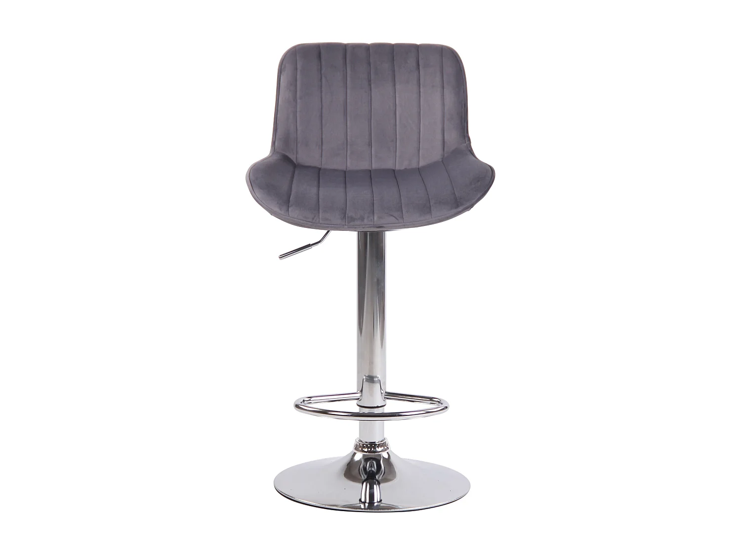 Tabourets de bar - Velours & Métal - Gris foncé - Lentini