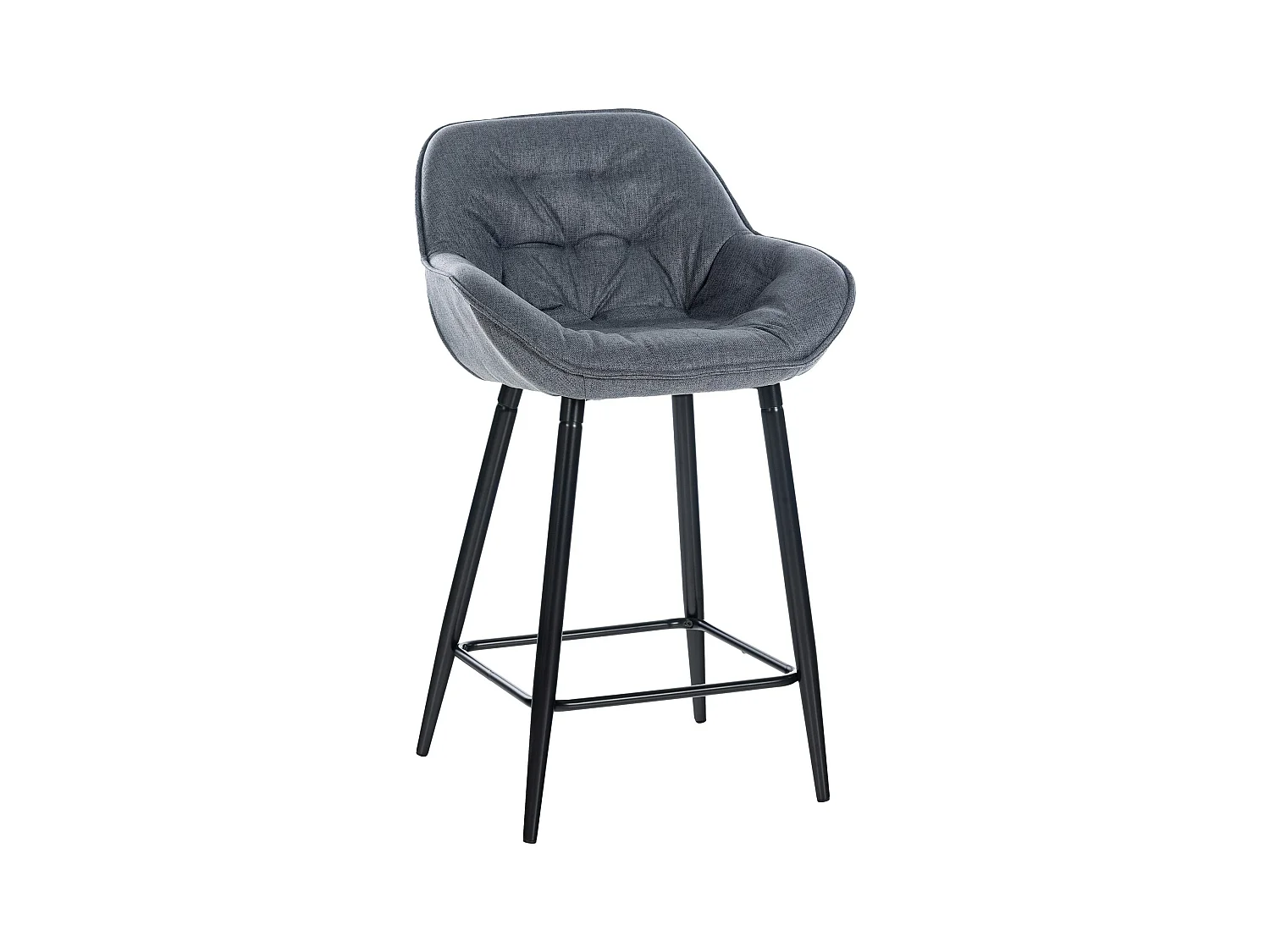 Tabouret de bar - Tissu - Gris - Gibson