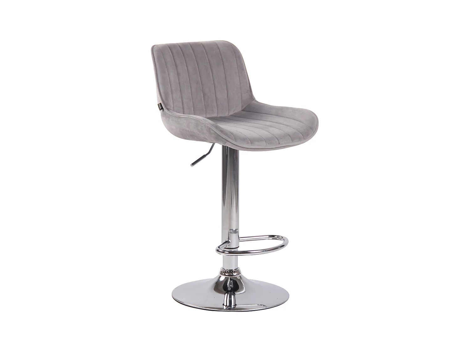 Tabourets de bar - Velours & Métal - Gris - Lentini