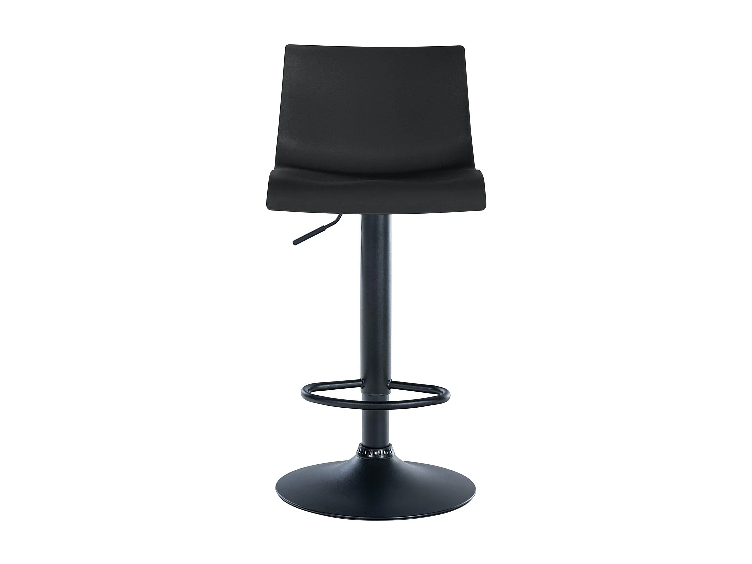 Lot de 2  Tabouret de bar - Plastique & Métal - Noir - Branford