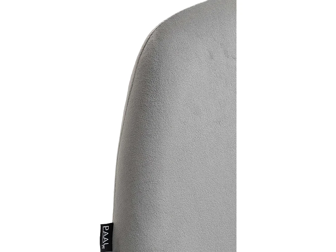 Barkruk - Fluweel & chroom - grijs - Braga