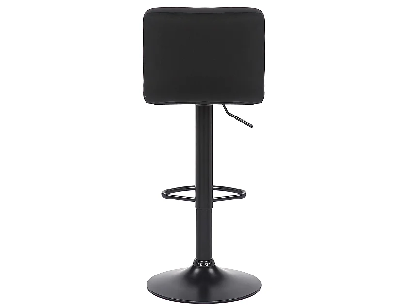 Lot de 2  Tabouret de bar - Velours & Blanc - Noir - Feni