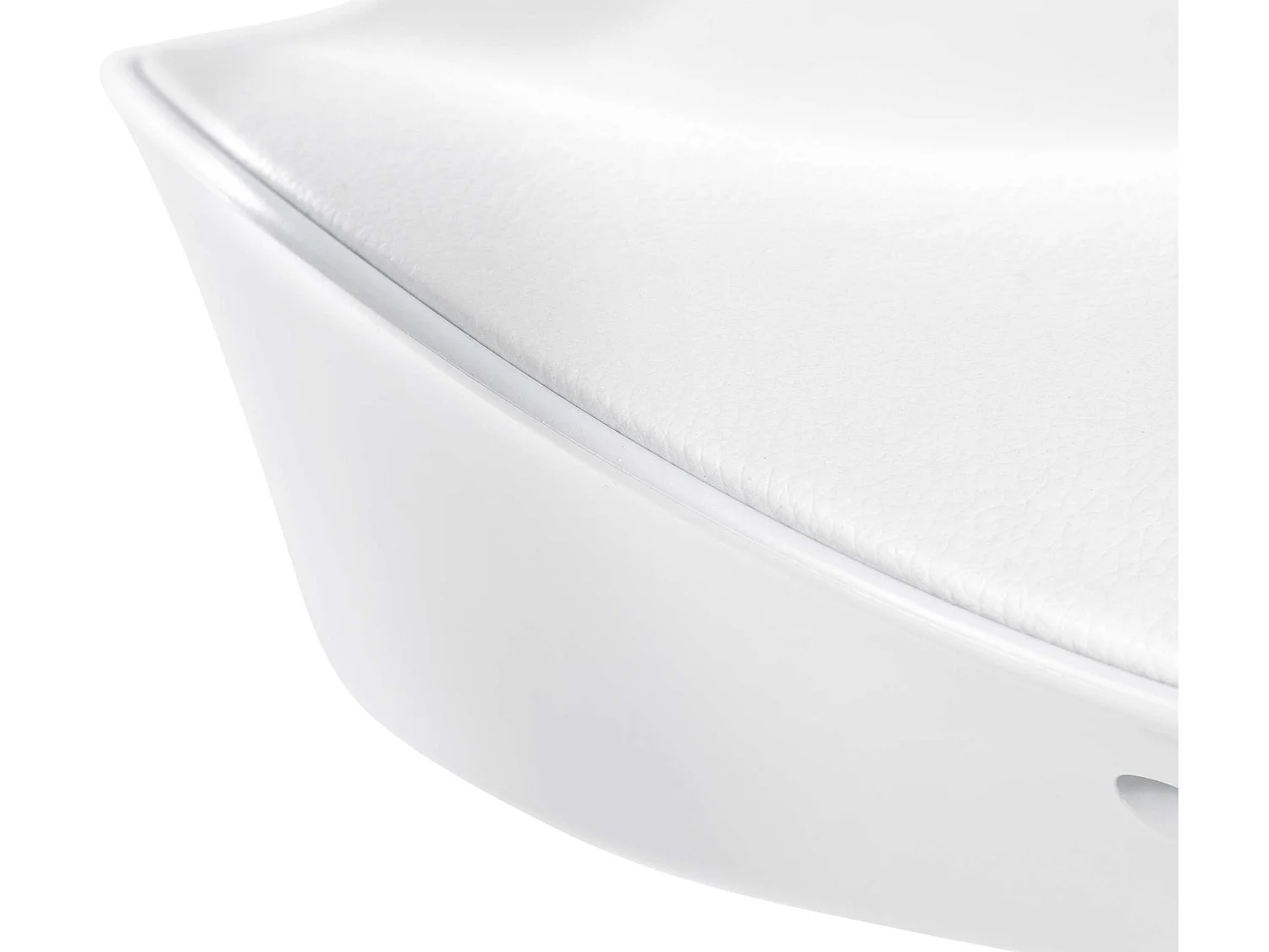 Sgabello da bar - Finta pelle & Metallo - bianco - Alisson