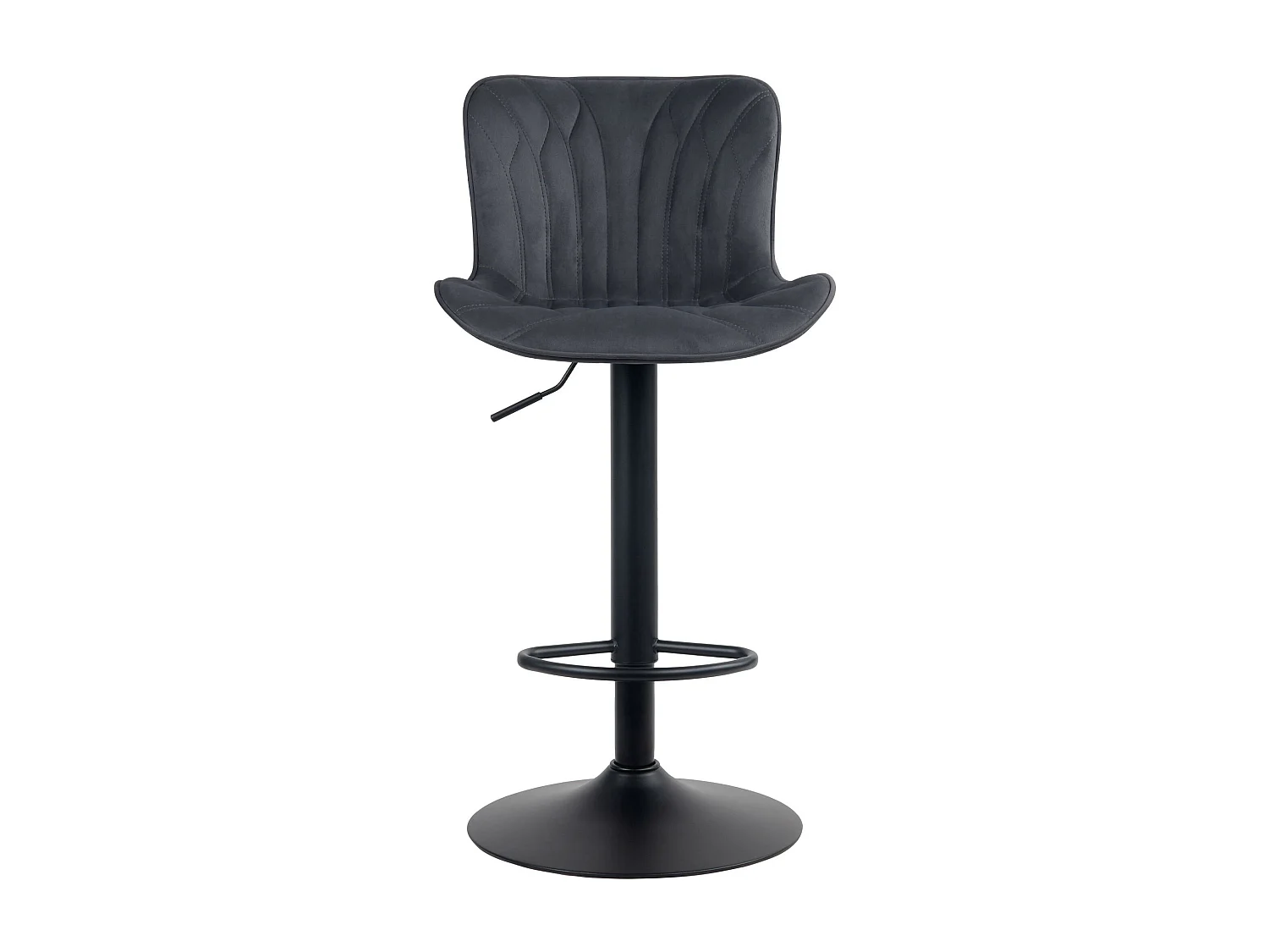 Tabouret de bar - Velours - Noir - Linus