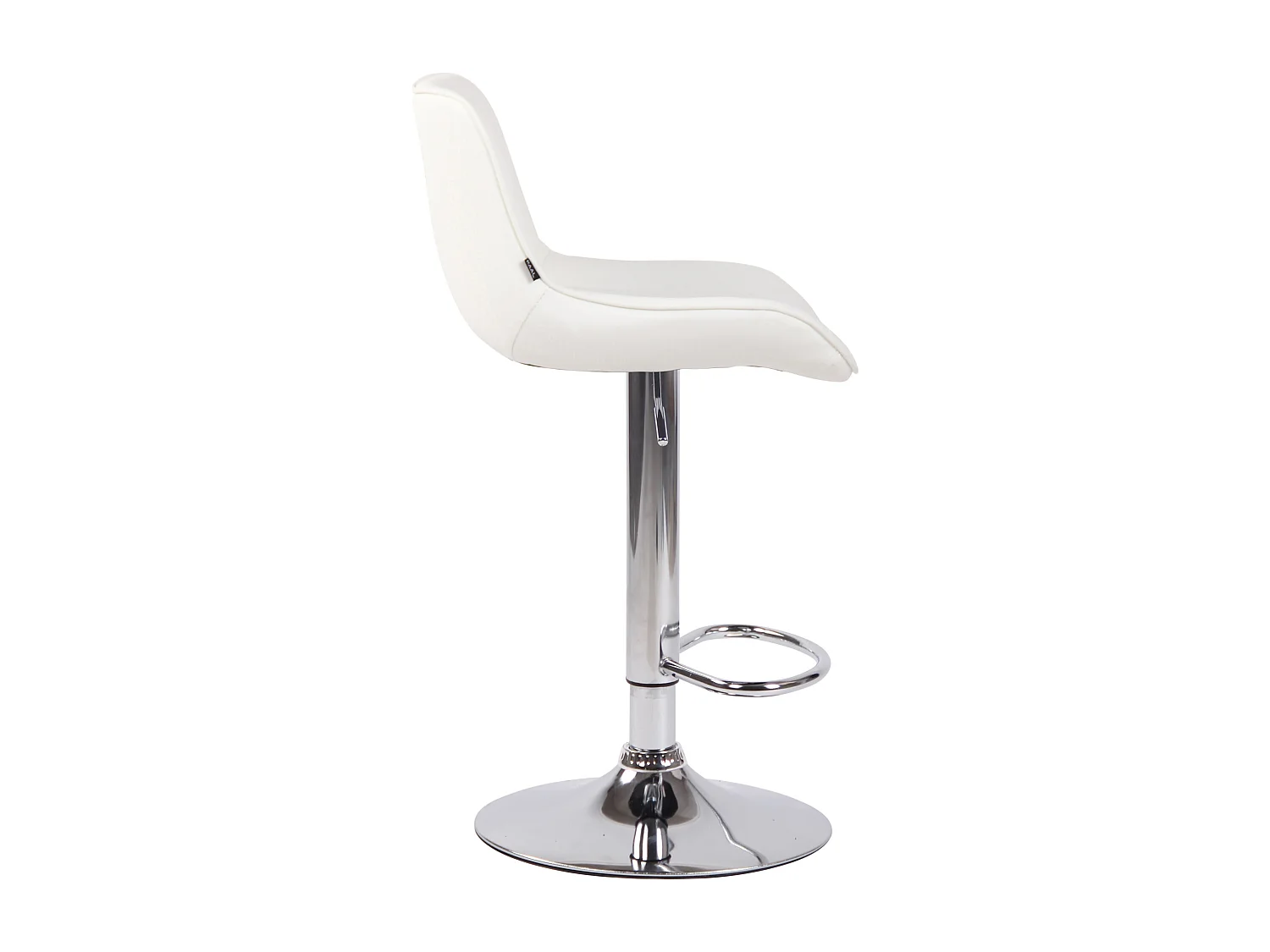 Lot de 2 Tabourets de bar - Similicuir & Métal - Blanc - Lentini