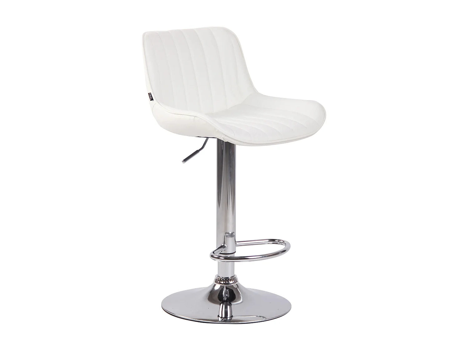 Lot de 2 Tabourets de bar - Similicuir & Métal - Blanc - Lentini