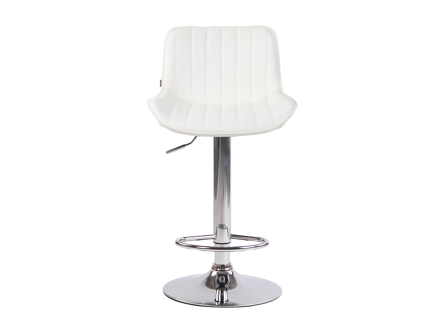 Lot de 2 Tabourets de bar - Similicuir & Métal - Blanc - Lentini